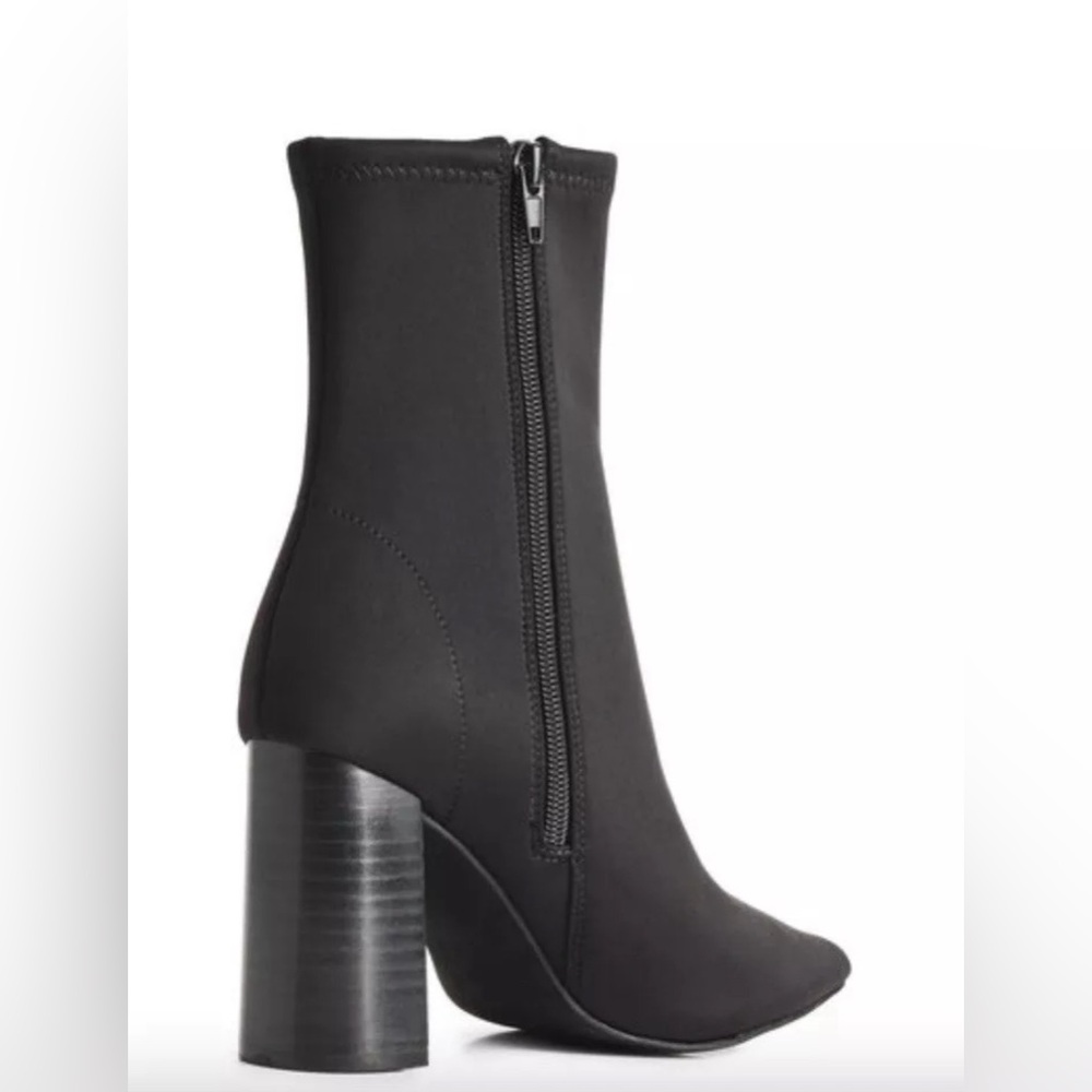 Jeffrey Campbell SIREN Black Neoprene Boot Pointed Toe Women's Size 8.5